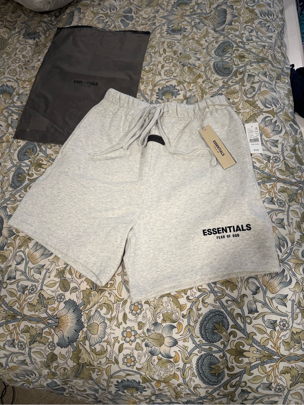 Fear of God ESSENTIALS Heather Light Gray Men's Shorts